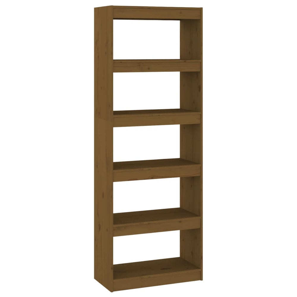 Honigbraunes Kiefernholz Bücherregal 60x30x167,5 cm