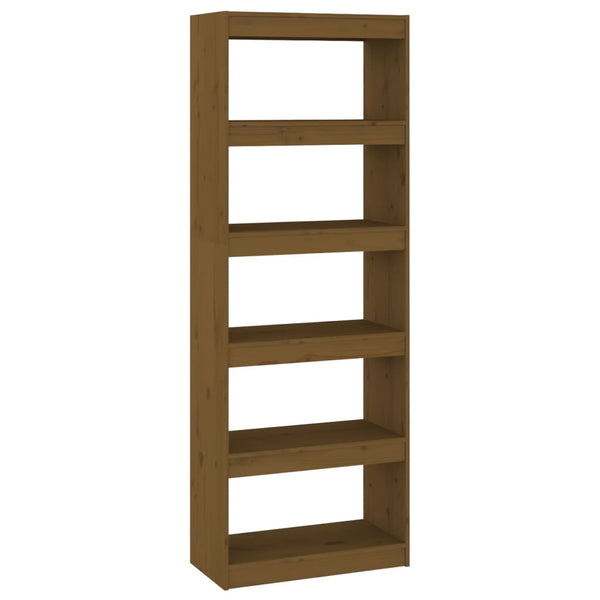 Honigbraunes Kiefernholz Bücherregal 60x30x167,5 cm