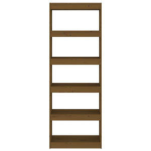 Honigbraunes Kiefernholz Bücherregal 60x30x167,5 cm