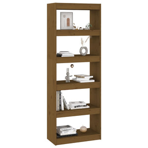Honigbraunes Kiefernholz Bücherregal 60x30x167,5 cm