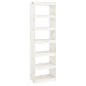 Weißes Kiefer Massivholz Bücherregal 60x30x199,5 cm