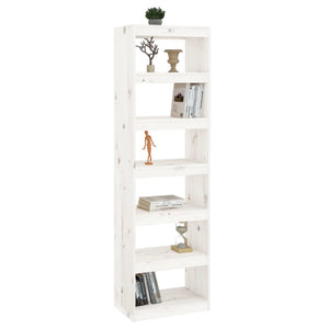 Weißes Kiefer Massivholz Bücherregal 60x30x199,5 cm