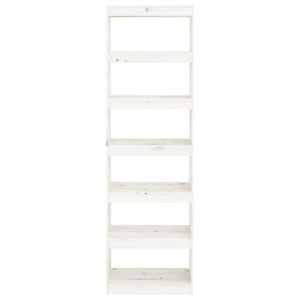 Weißes Kiefer Massivholz Bücherregal 60x30x199,5 cm