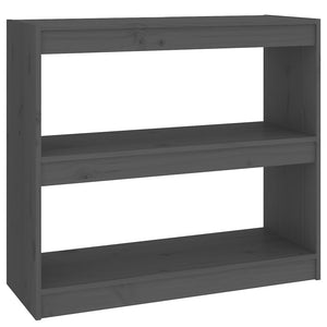 Graues Bücherregal Kiefer Massivholz 80x71,5 cm