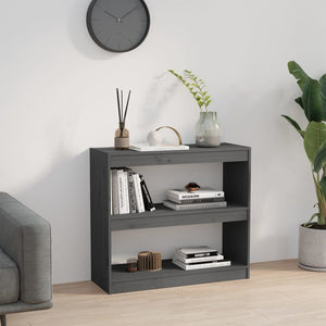 Graues Bücherregal Kiefer Massivholz 80x71,5 cm