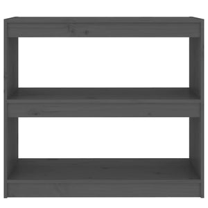 Graues Bücherregal Kiefer Massivholz 80x71,5 cm