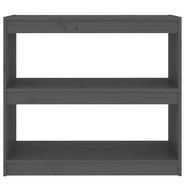 Graues Bücherregal Kiefer Massivholz 80x71,5 cm
