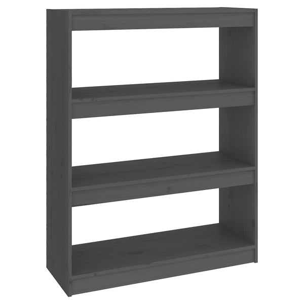 Graues Kiefer Massivholz Bücherregal/Raumteiler