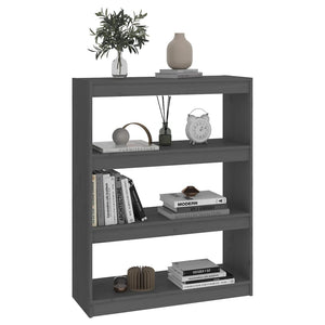 Graues Kiefer Massivholz Bücherregal/Raumteiler