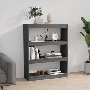 Graues Kiefer Massivholz Bücherregal/Raumteiler