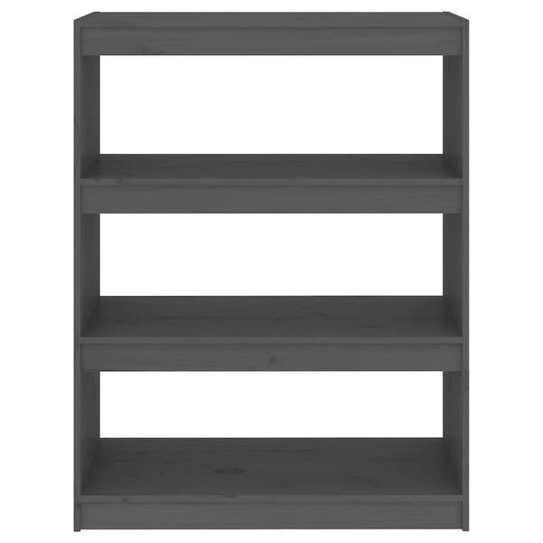 Graues Kiefer Massivholz Bücherregal/Raumteiler