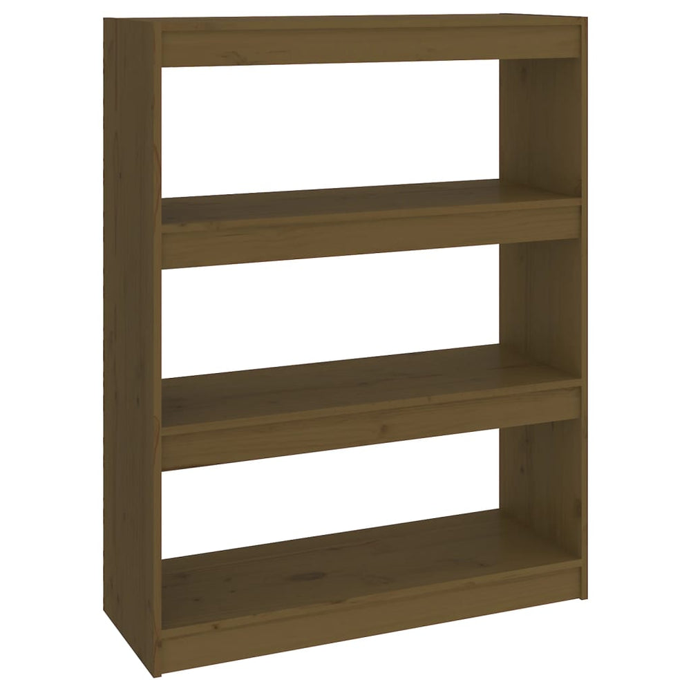 Honigbraunes Kiefernholz Bücherregal/Raumteiler
