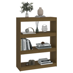 Honigbraunes Kiefernholz Bücherregal/Raumteiler