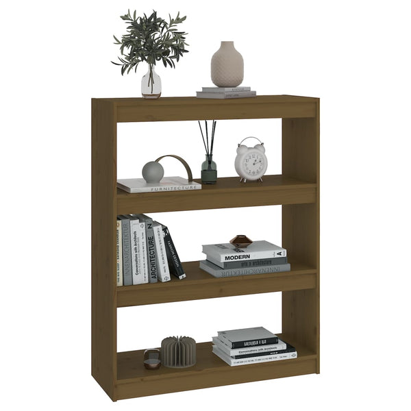Honigbraunes Kiefernholz Bücherregal/Raumteiler