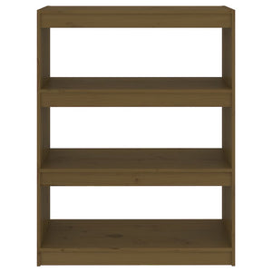 Honigbraunes Kiefernholz Bücherregal/Raumteiler