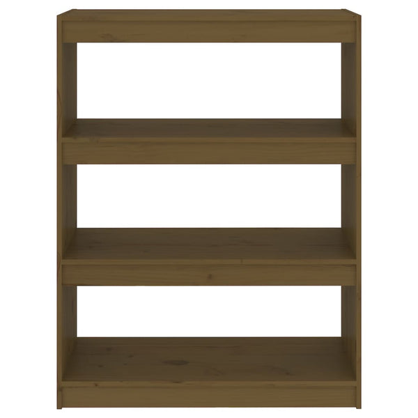 Honigbraunes Kiefernholz Bücherregal/Raumteiler