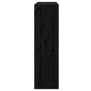 vidaXL Bibliothèque/Séparateur de pièce Noir 80x30x103,5 cm Bois de pin massif