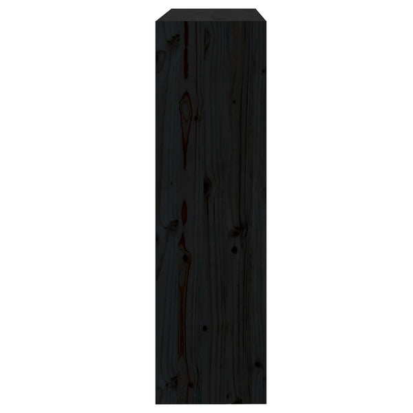 vidaXL Bibliothèque/Séparateur de pièce Noir 80x30x103,5 cm Bois de pin massif