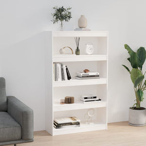 Weißes Kiefer Massivholz Bücherregal Raumteiler
