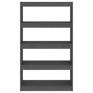 Graues Kiefer Massivholz Bücherregal 80x135,5 cm