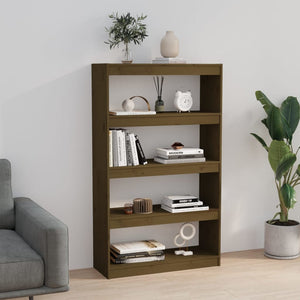 vidaXL Bibliothèque/séparateur de pièce marron miel 80x30x135,5 cm en pin massif