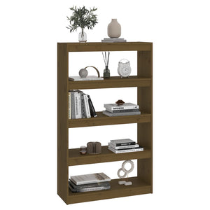 vidaXL Bibliothèque/séparateur de pièce marron miel 80x30x135,5 cm en pin massif