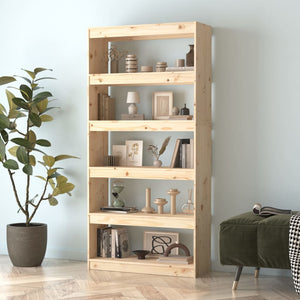 Massivholz Bücherregal Raumteiler 80x167,4 cm