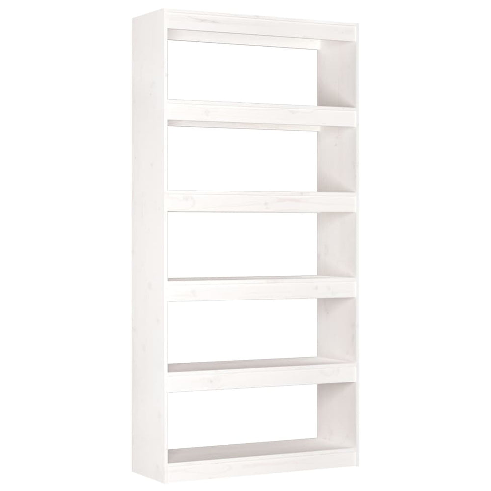 Weißes Kiefer Massivholz Bücherregal/Raumteiler