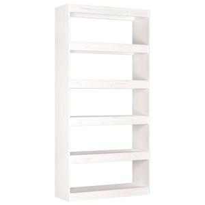 Weißes Kiefer Massivholz Bücherregal/Raumteiler