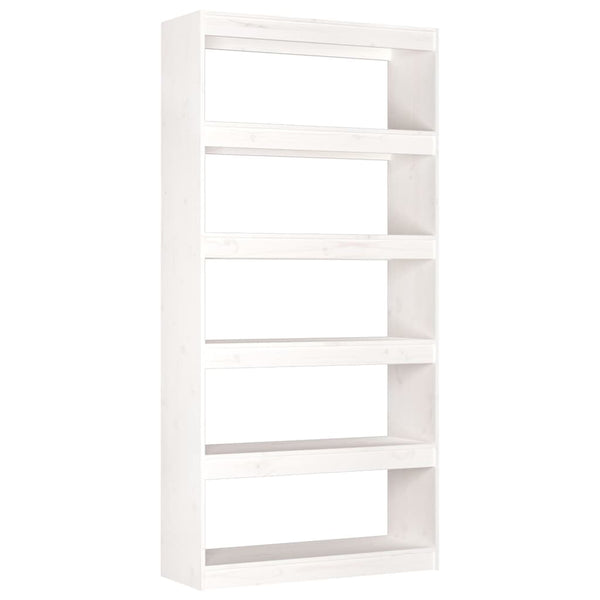 Weißes Kiefer Massivholz Bücherregal/Raumteiler