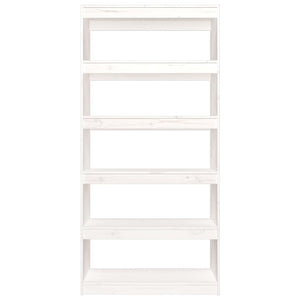 Weißes Kiefer Massivholz Bücherregal/Raumteiler