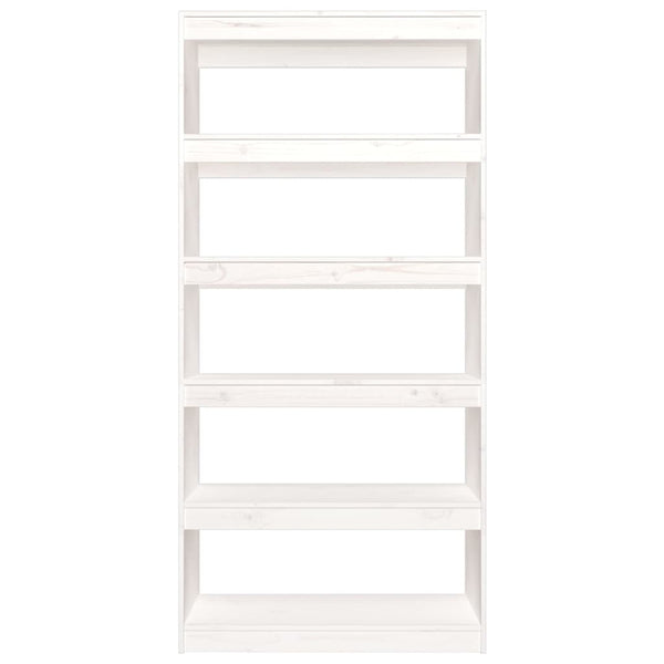 Weißes Kiefer Massivholz Bücherregal/Raumteiler