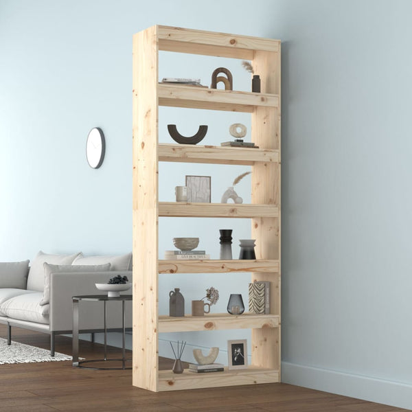 Massivholz Bücherregal Raumteiler Kiefer 80x199,5 cm