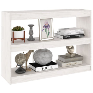 Weißes Kiefer Bücherregal Raumteiler 100x71,5 cm