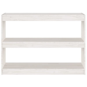 Weißes Kiefer Bücherregal Raumteiler 100x71,5 cm