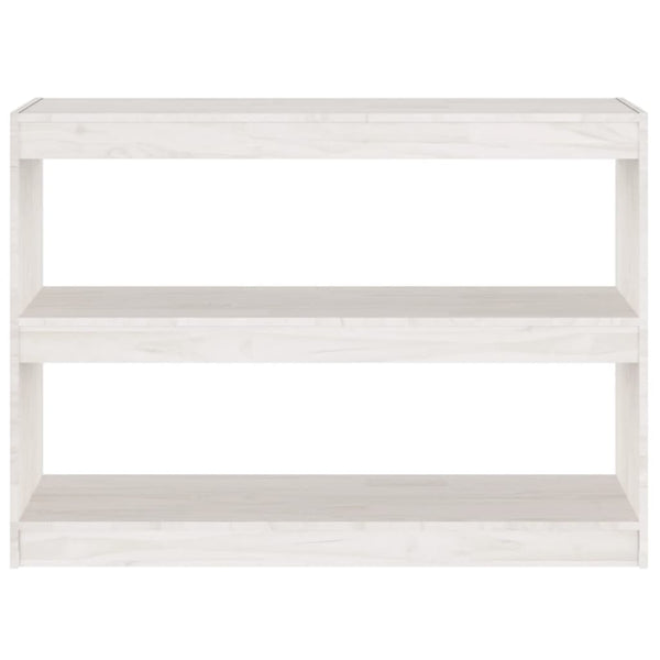 Weißes Kiefer Bücherregal Raumteiler 100x71,5 cm