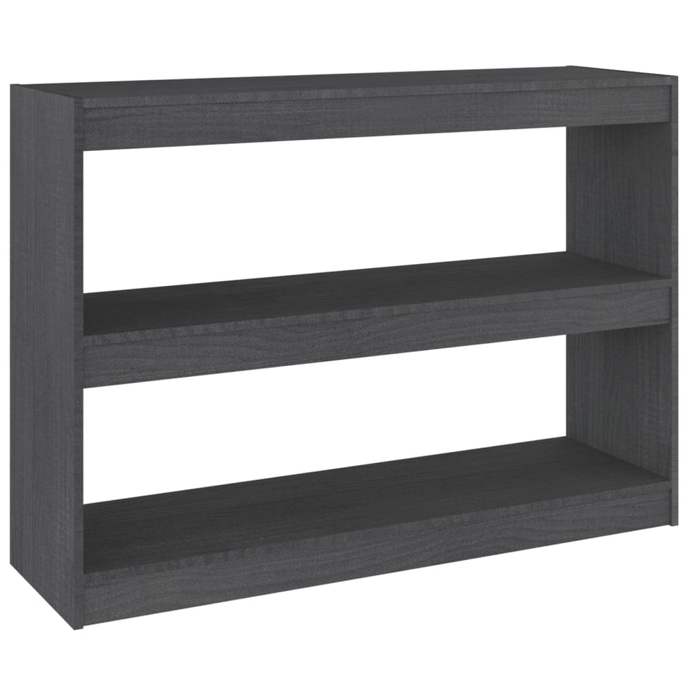 Graues Kiefer Bücherregal 100x71,5 cm