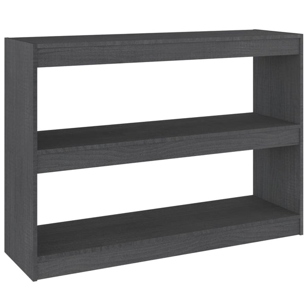 Graues Kiefer Bücherregal 100x71,5 cm