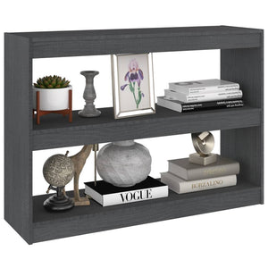 Graues Kiefer Bücherregal 100x71,5 cm
