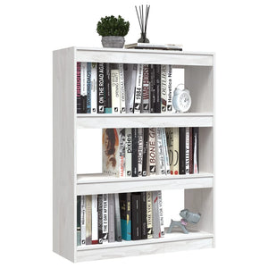 Weißes Kiefer Massivholz Bücherregal 100x103cm
