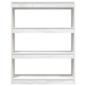 Weißes Kiefer Massivholz Bücherregal 100x103cm