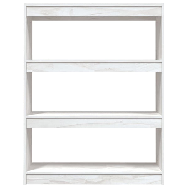 Weißes Kiefer Massivholz Bücherregal 100x103cm