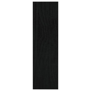 Schwarzes Kiefer Massivholz Bücherregal 100x103 cm