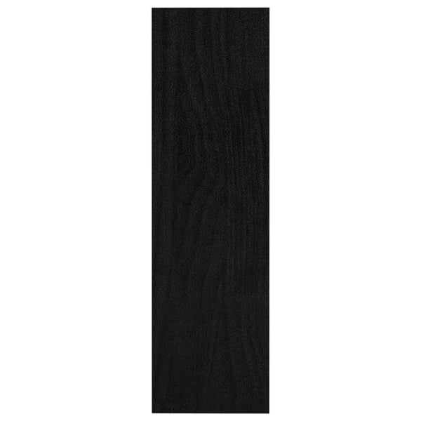 Schwarzes Kiefer Massivholz Bücherregal 100x103 cm