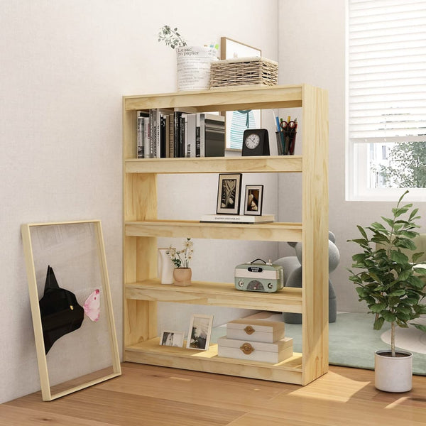 Massivholz Bücherregal Raumteiler 100x135,5 cm