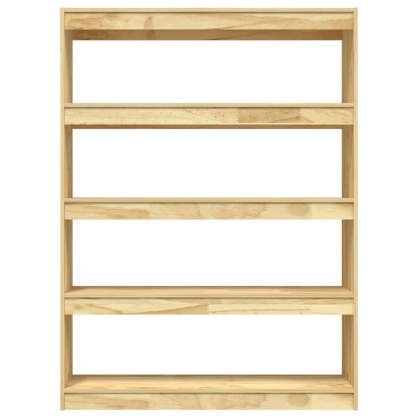 Massivholz Bücherregal Raumteiler 100x135,5 cm