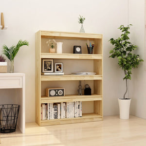 Massivholz Bücherregal Raumteiler 100x135,5 cm