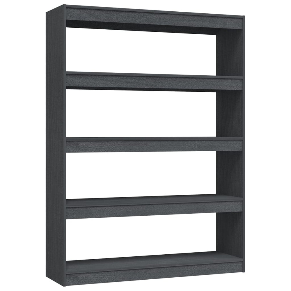Graues Kiefer Bücherregal / Raumteiler 100x135,5 cm