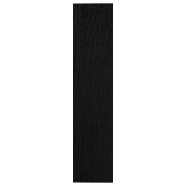 Schwarzes Bücherregal Raumteiler Kiefer Massivholz 100x135,5cm