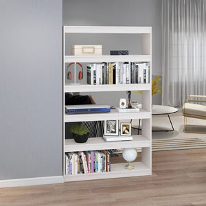 Weißes Bücherregal Raumteiler Kiefer Massivholz 100cm